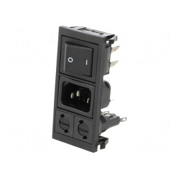 Conector de alimentare AC 10A 250V IEC 60320 | Electronic-mag.ro | Componente Electronice