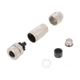 Mufă Dreaptă M12 5P Cod B Profibus 6-8mm | Electronic-mag.ro | Componente Electronice