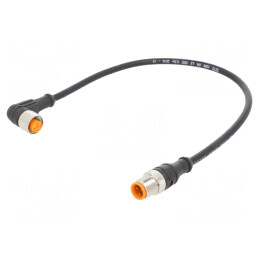 Cablu de conectare M12 0,3m 4 pini IP67 | Electronic-mag.ro | Componente Electronice