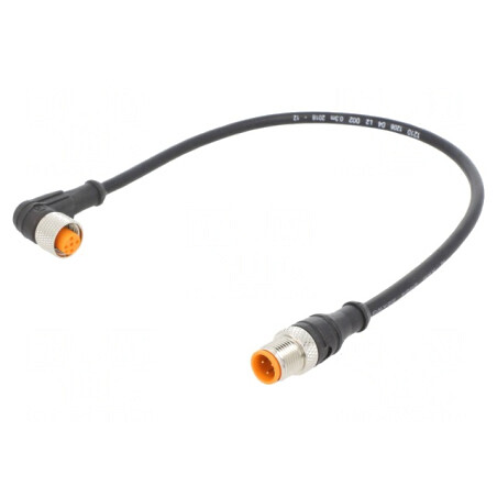 Cablu de conectare M12 0,3m 4 pini IP67 | Electronic-mag.ro | Componente Electronice