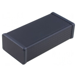 Carcasă aluminiu neagră 78x160x43mm | Electronic-mag.ro | Componente Electronice