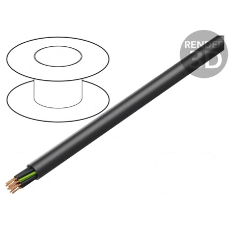 Cablu Electric Rotund H07RN-F 12G2,5mm2 Negru 450/750V | Electronic-mag.ro | Componente Electronice