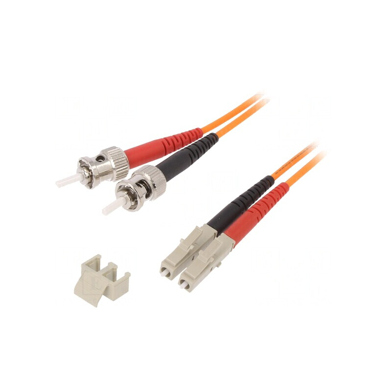 Patch Cord Fibră OM2 LC/UPC-ST/UPC 2m Portocaliu | Electronic-mag.ro | Componente Electronice