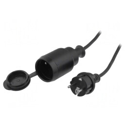 Prelungitor electric negru 10m 10A | Electronic-mag.ro | Componente Electronice