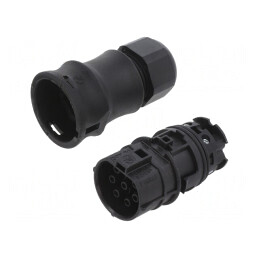 Conector Circular Mufă RST Mamă 7 PIN 16A 250V Argintat | Electronic-mag.ro | Componente Electronice