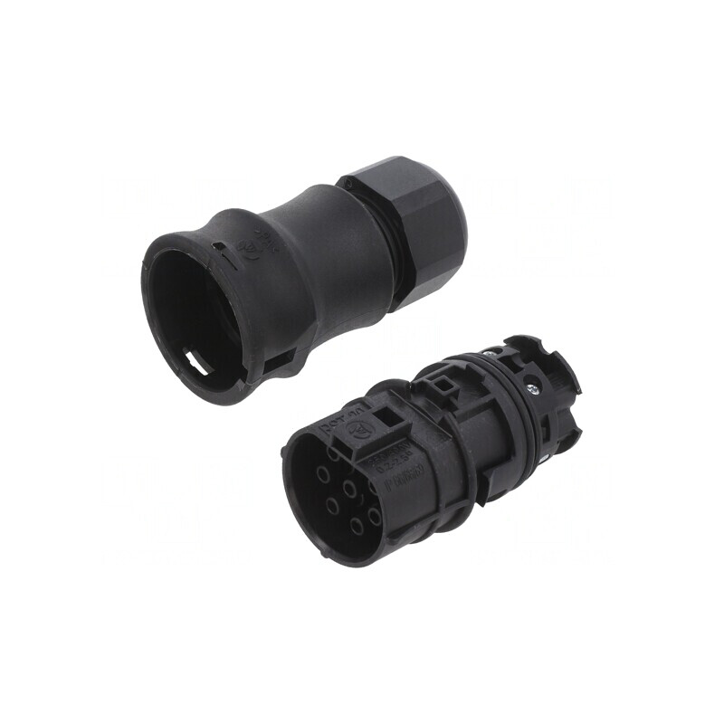 Conector Circular Mufă RST Mamă 7 PIN 16A 250V Argintat | Electronic-mag.ro | Componente Electronice
