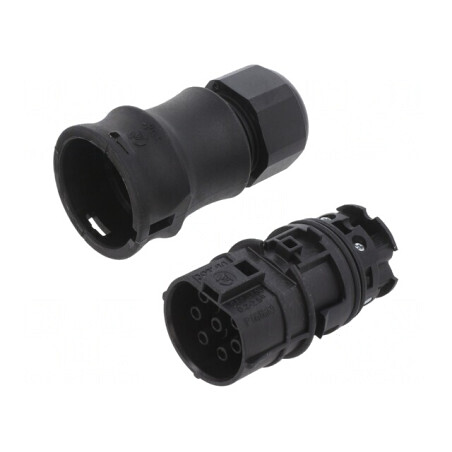 Conector Circular Mufă RST Mamă 7 PIN 16A 250V Argintat | Electronic-mag.ro | Componente Electronice
