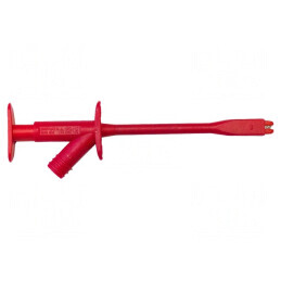 Clips de măsurare crocodil roșu 10A 1kV 155mm | Electronic-mag.ro | Componente Electronice