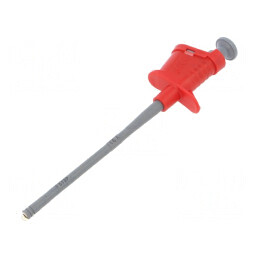 Clips de măsurare cu cârlig 6A roșu nichelat 4mm | Electronic-mag.ro | Componente Electronice