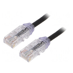 Patch cord negru 3m, UTP, Cat 6a, 28AWG, LSZH