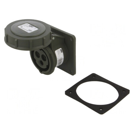 Conector Alimentare AC Trifazat Soclu Mamă 16A 230VAC IP67 | Electronic-mag.ro | Componente Electronice