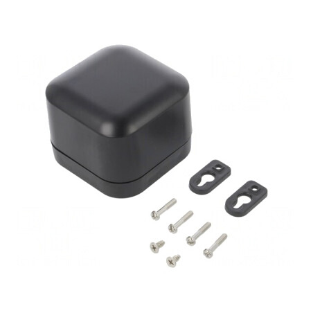 Carcasă universală policarbonat neagră 80x80x60mm | Electronic-mag.ro | Componente Electronice