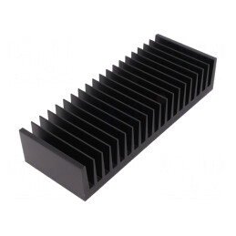 Radiator Extrudat cu Aripioare Negru 75x200x40mm | Electronic-mag.ro | Componente Electronice