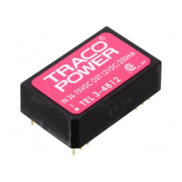Convertor DC/DC 3W 36-75V la 12V 250mA DIP24 | Electronic-mag.ro | Componente Electronice