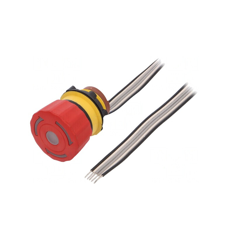 Comutator de Siguranță LED Roșu 22mm 2NC NO 24V | Electronic-mag.ro | Componente Electronice