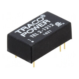 Convertor DC/DC 2W 9-18V la 12V 165mA DIP16 TEL 2-1212 | Electronic-mag.ro | Componente Electronice