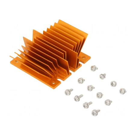 Radiator cu aripioare BGA auriu 61x58mm | Electronic-mag.ro | Componente Electronice