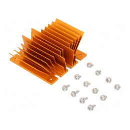 Radiator cu aripioare BGA auriu 61x58mm | Electronic-mag.ro | Componente Electronice