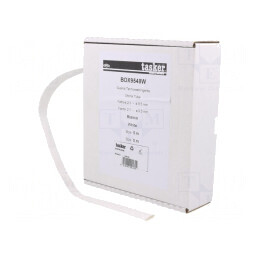 Manşon termocontractabil 9,5mm 5m alb | Electronic-mag.ro | Componente Electronice