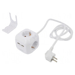Prelungitor cu 6 Prize Alb 250V 16A | Electronic-mag.ro | Componente Electronice