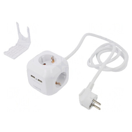 Prelungitor cu 6 Prize Alb 250V 16A | Electronic-mag.ro | Componente Electronice