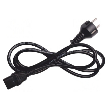 Cablu de conectare neagră 1,5m EU | Electronic-mag.ro | Componente Electronice