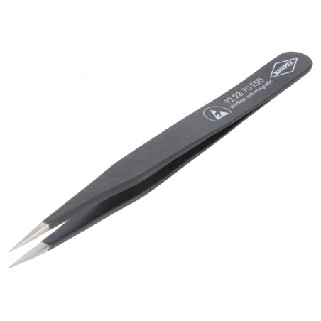 Pensetă Nemagnetică cu Vârf Rotunjit și Îngust | Electronic-mag.ro | Componente Electronice