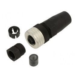 Conector M12 4 Pini Drept PG7 125VAC 3A IP67 | Electronic-mag.ro | Componente Electronice