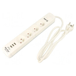 Prelungitor cu Protecție la Supratensiune, 4 Prize, 16A | Electronic-mag.ro | Componente Electronice