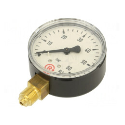 Manometru 0-60 bar 63 mm pentru lichide și gaze | Electronic-mag.ro | Componente Electronice