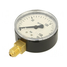 Manometru 0-160bar 63mm Lichide și Gaze Inerte | Electronic-mag.ro | Componente Electronice
