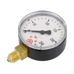 Manometru 0-250 bar 63mm pentru Lichide și Gaze | Electronic-mag.ro | Componente Electronice