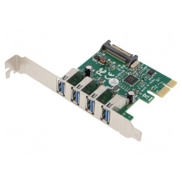 Card Extensie PCIe USB 3.0 x4 PnP și Hot Swap
