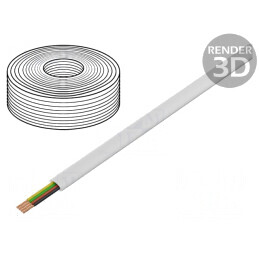 Cablu telecomunicații litat 4x28AWG alb 100m | Electronic-mag.ro | Componente Electronice