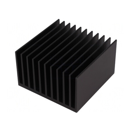 Radiator Extrudat cu Aripioare Negru 100x100x60mm | Electronic-mag.ro | Componente Electronice