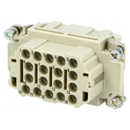 Conector HDC Inserturi Han EE 18P 18PE Mamă | Electronic-mag.ro | Componente Electronice