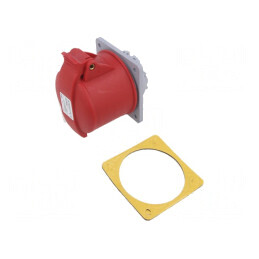 Conector Alimentare AC Trifazat 32A IP44 Soclu Mamă Drept | Electronic-mag.ro | Componente Electronice