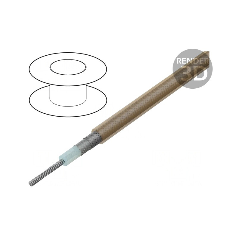 Cablu coaxial RG400 maro transparent 4,95mm