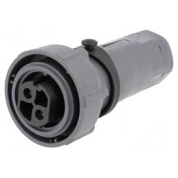 Conector Circular Mamă 2PIN Buccaneer 7000 Nichelat | Electronic-mag.ro | Componente Electronice