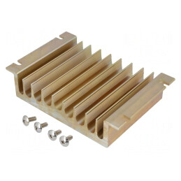 Radiator Extrudat Negru pentru Relee SSR Trifazate 35mm | Electronic-mag.ro | Componente Electronice