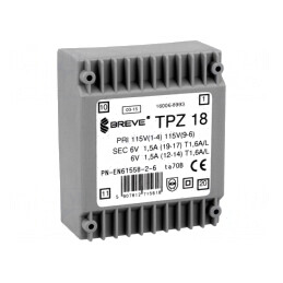 Transformator Alimentare 18VA 115V/230V 6V 1.5A PCB | Electronic-mag.ro | Componente Electronice