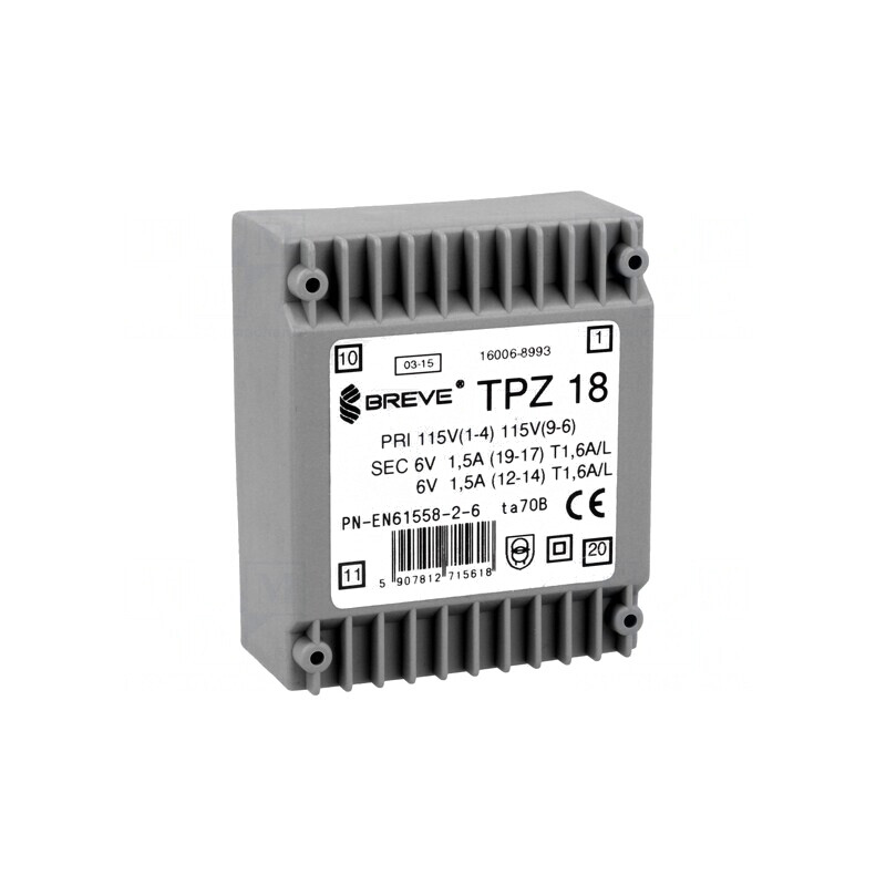 Transformator Alimentare 18VA 115V/230V 6V 1.5A PCB | Electronic-mag.ro | Componente Electronice