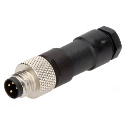 Conector M8 Tată 4 PIN Drept pe Cablu Nano-Change 4A | Electronic-mag.ro | Componente Electronice