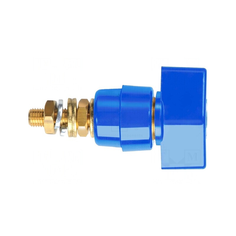 Clemă de laborator albastră 63A pe panou | Electronic-mag.ro | Componente Electronice