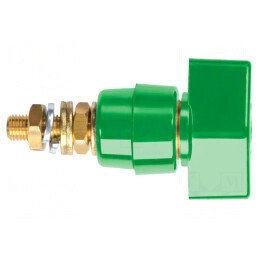 Clema de laborator verde 63A 1kVDC pe panou