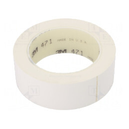 Bandă: de marcare | albă | L: 33m | W: 38mm | Thk: 0,13mm | 2,5N/cm | 130% | 471-38-33/WH