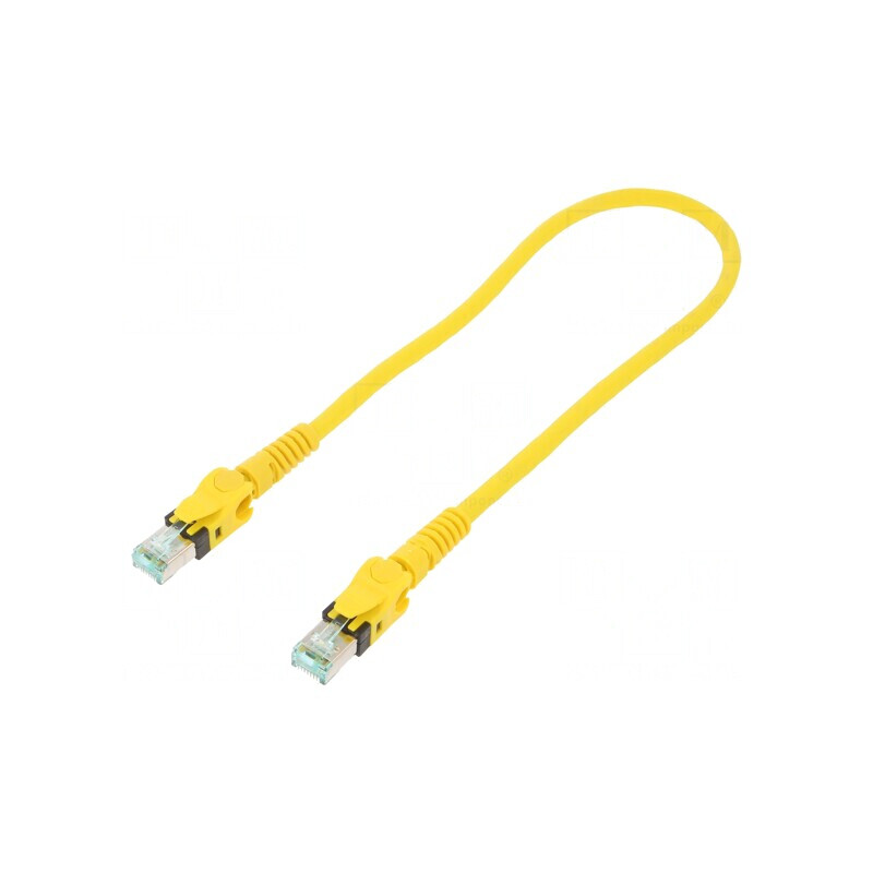 Patch Cord S/FTP Cat 6a Cu 0.5m Galben