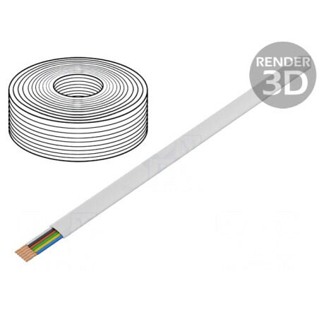 Cablu Telecomunicaţii Litat 6x28AWG Alb 100m | Electronic-mag.ro | Componente Electronice