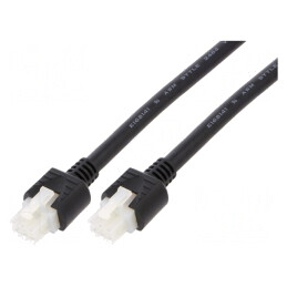 Cablu Mini-Fit Jr mamă 6 pini 0,5m 6,5A PVC
