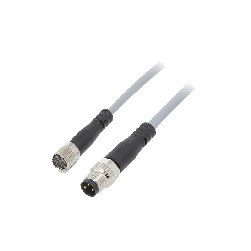 Cablu de Conectare M8 1m 3P 60VAC 3A | Electronic-mag.ro | Componente Electronice